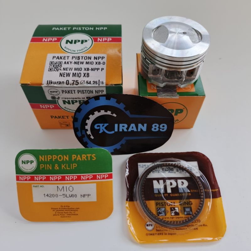 MANSAGAN  PISTON KIT SEHER PAKET MIO XB / NEW MIO XB ORI NPP OS STD 25 50 75 100 150 200