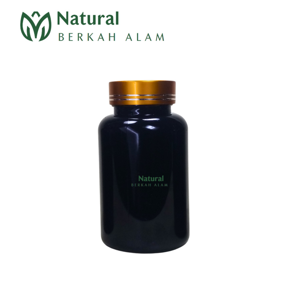 Botol Kapsul 170 Ml Herbaco Hitam / Botol Plastik / Botol Obat / Botol Kapsul / Botol Tablet / Botol