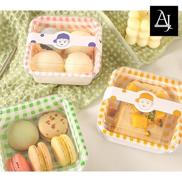 Box dessert snack buah sushi/ Box packing piknik/ Box packaging snack makanan tiramisu lucu