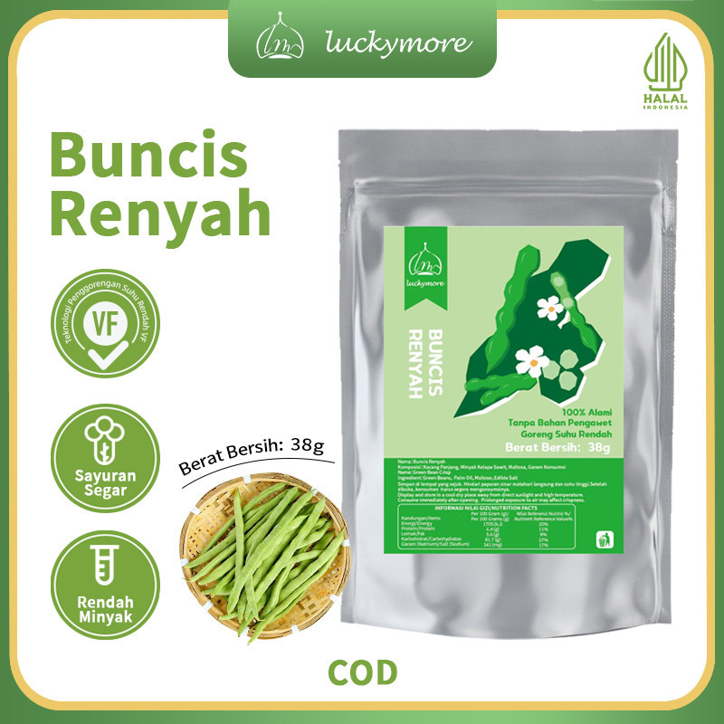 Keripik Buncis Renyah 38gr - Camilan Sayur Sehat Tanpa MSG