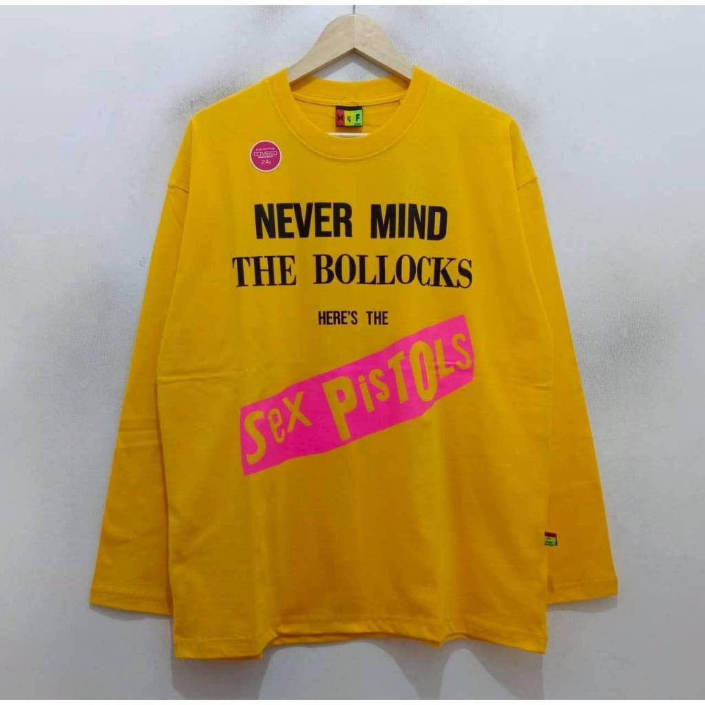 KAOS LENGAN PANJANG T-SHIRT LONG SLEEVE MUSIC SEX PISTOLS NEVER MIND THE BOLLOCKS YELLOW CSR SHOP