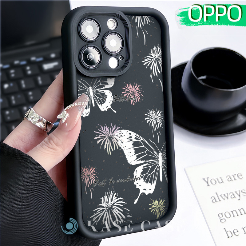 Estetik Butterfly Silicone SoftCase OPPO A18 A16 A15 A3s A5S A60 A17 A17K A54 A53 A12 A58 A31 A1K A7