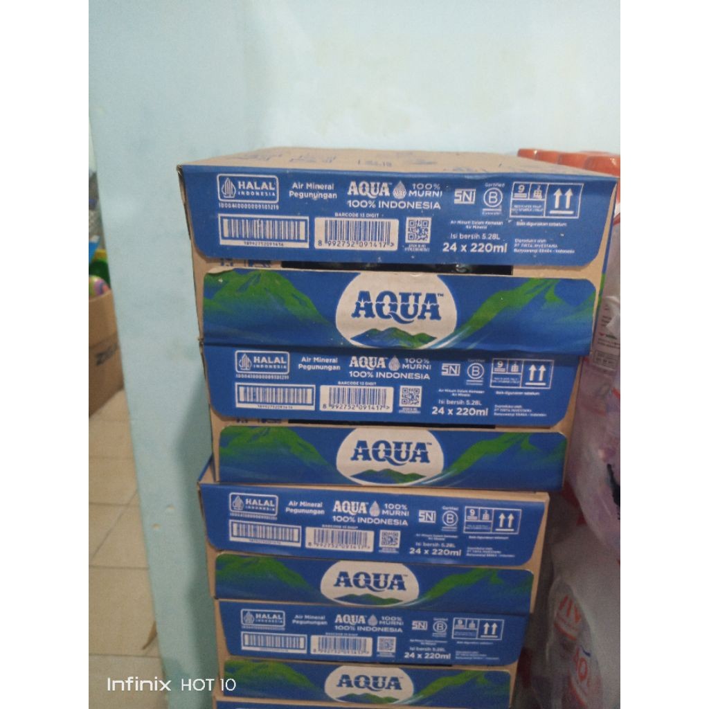 Aqua Cube Air Minum 220ml×24 Botol (1 Dus)