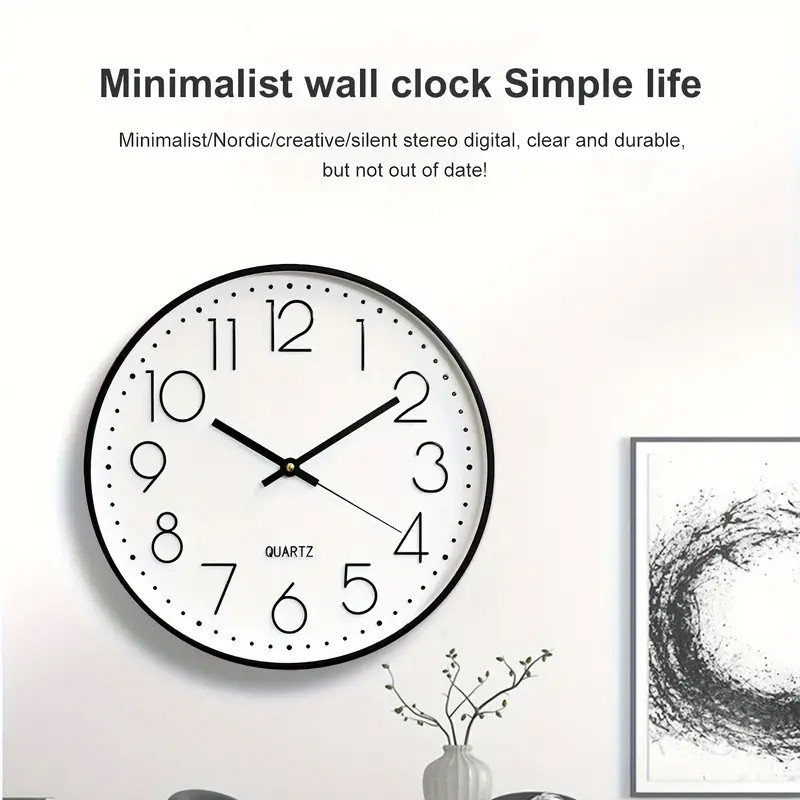 8 In Mute Quartz Wall Clock Cubic gital Clock Living Room Bedroom Wall Clock Simple gital Clock Home