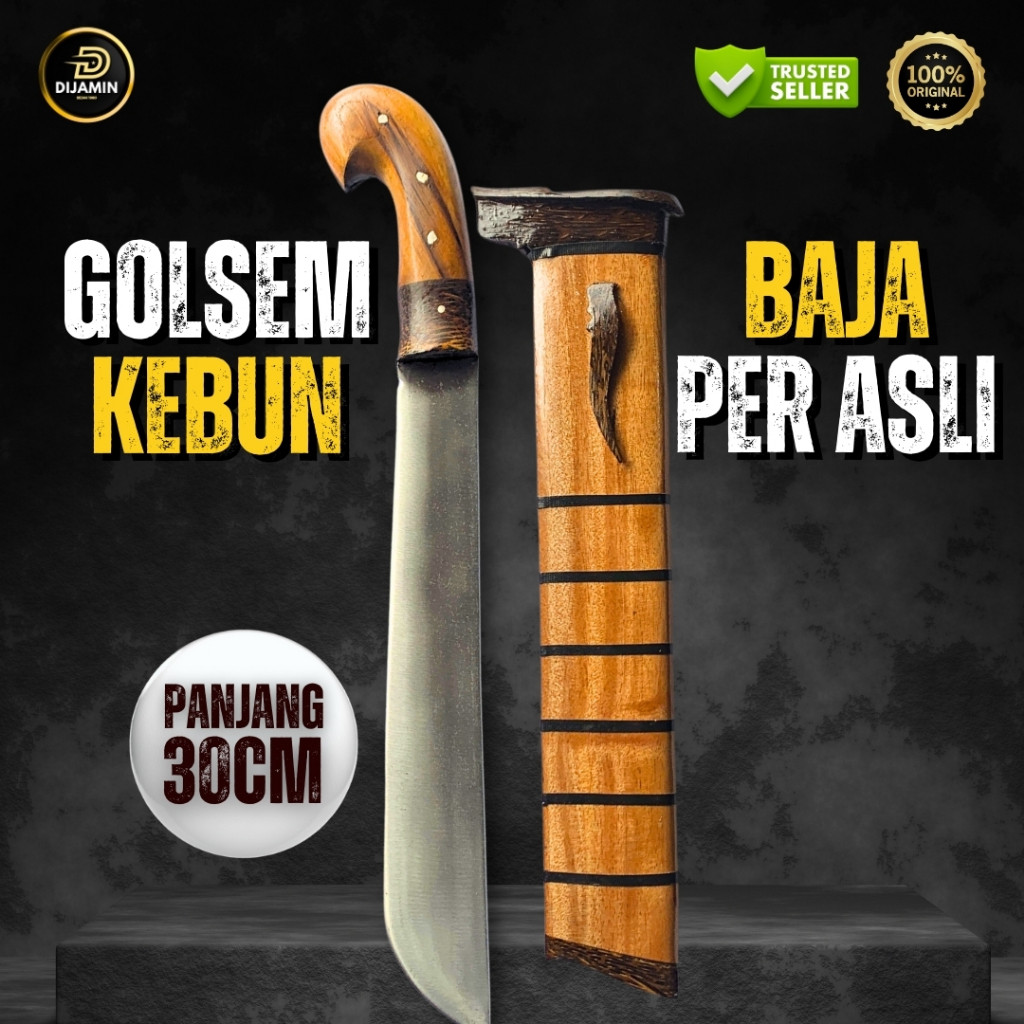 TERLARIS PD DIJAMIN GOLOK BAJA PER ASLI PANJANG 30CM Peralatan Berkebun