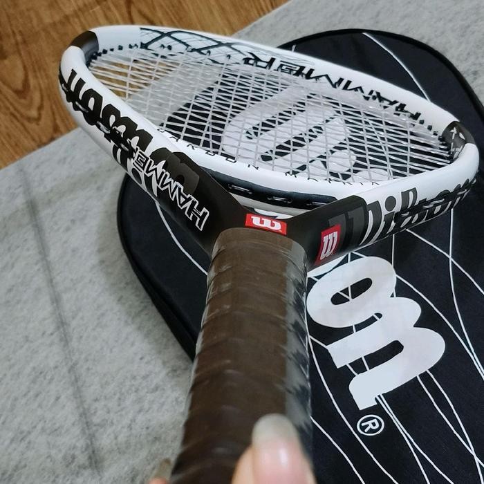 Raket Tenis Pemula Wilson Hammer Matrix Carbon Oversize Siap Pakai
