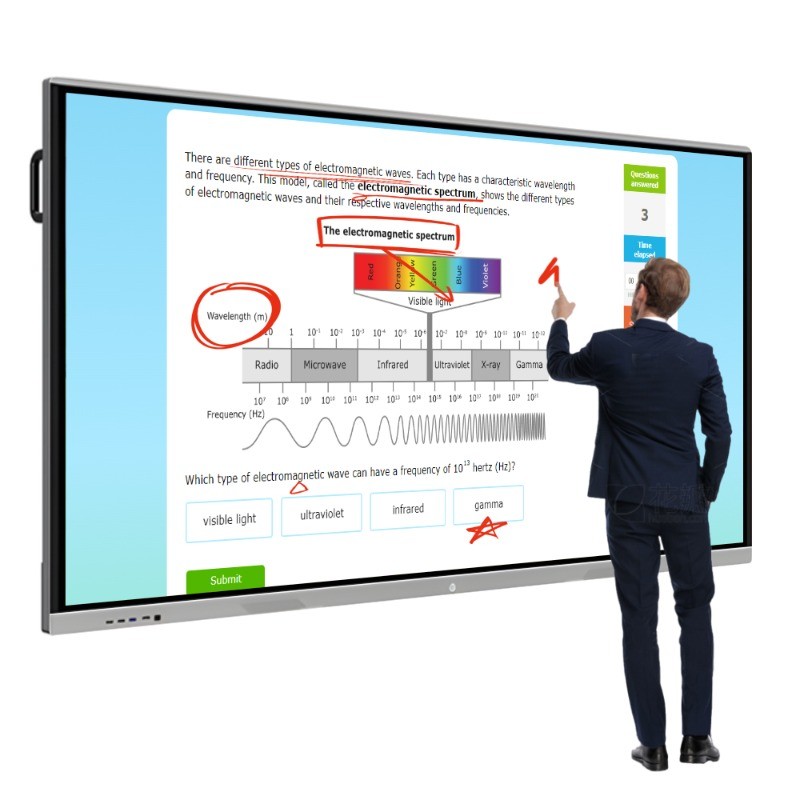 55 65 75 86 110 Inch Classroom Smartboards Touch Screen Electronic White Board Smart Flat Panel Inte