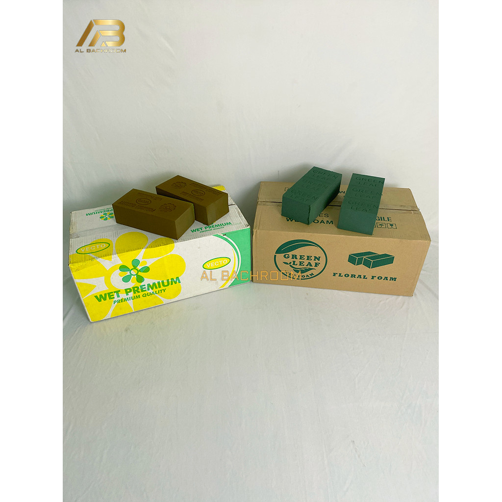 20 PCS /1 DUS FLORAL FOAM BUSA BASAH MEDIA TANAM BUNGA PLASTIK GABUS HIJAU BUKET BUNGA B8497