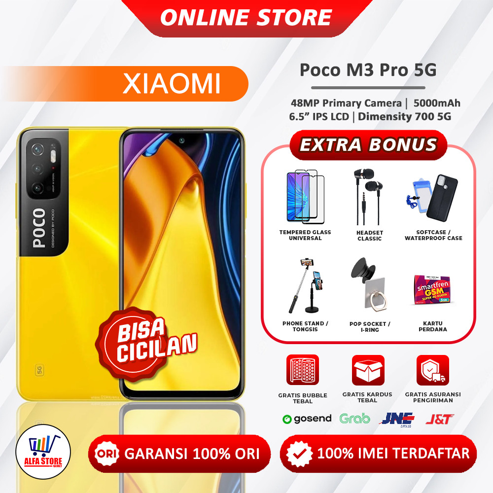 POCOPHONE M3pro 5G POCO m3pro 5G ram 6/128gb ram 4/64gb poco m3 Garansi resmi