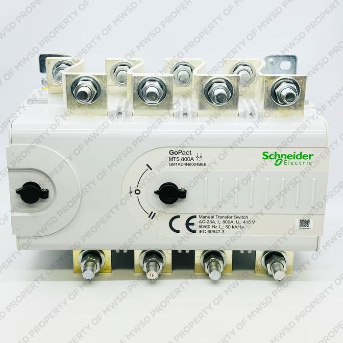 SCHNEIDER COS   MTS MANUAL TRANSFER SWITCH 4P 800A GM1AD4N8004BEE ...Eletronik