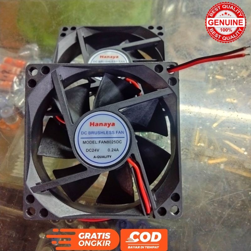 FAN KIPAS DC 24 VOLT 8X8 CM 0,24 AMPER  HANAYA