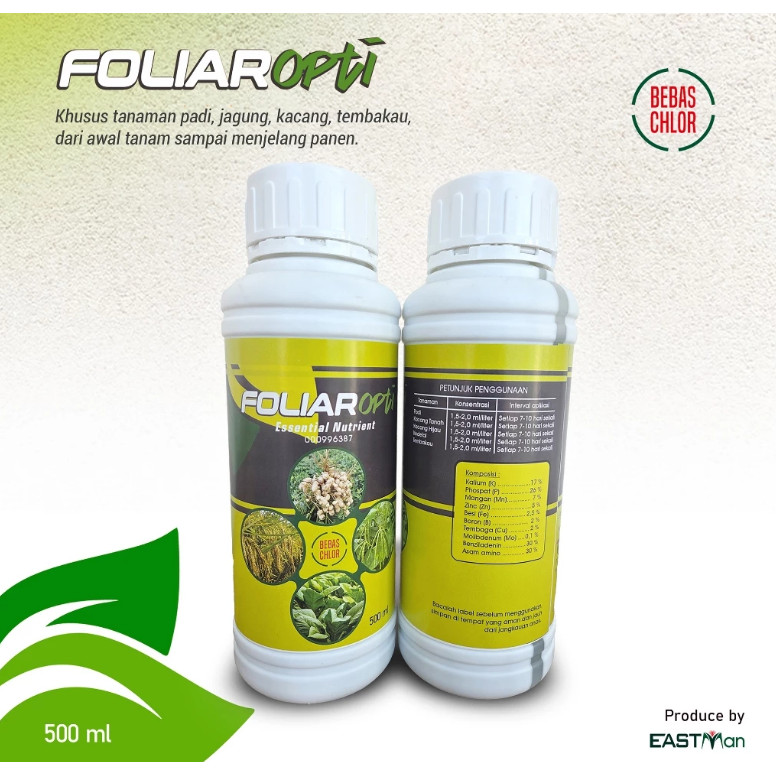 FOLIAR OPTI nutrisi PUPUK CAIR  dan asam amino tanaman padi jagung kacang pertumbuhan cepat