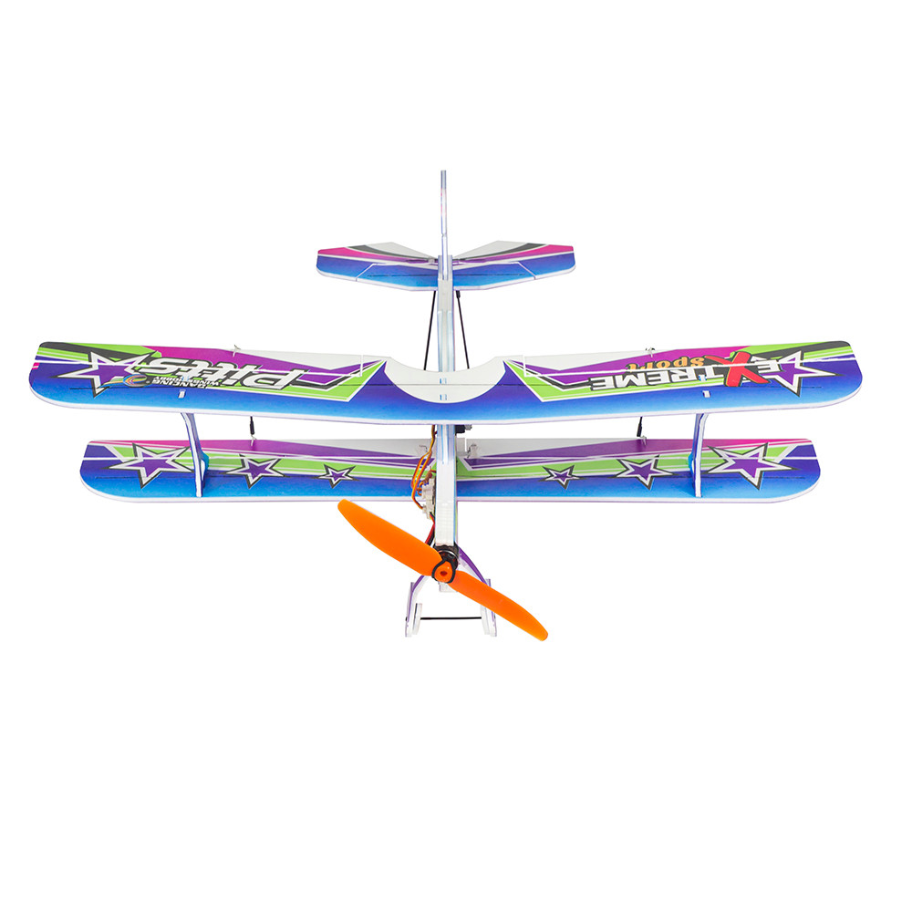 Micro Pitts PP Foam Sport 3D Biplane Indoor 450mm Wingspan Lightest RC Plane Model HOBBY TOY