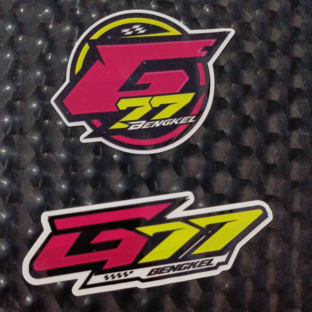 STIKER G77 BENGKEL STIKER MOTOR STIKER HELM G77