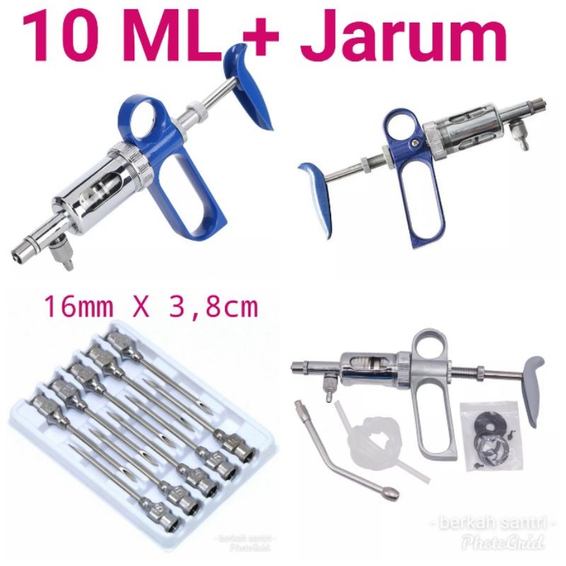 Suntikan otomatis 10 Ml alat suntik drench gun cekok sapi domba kambing 10Ml Drenching drencher babi