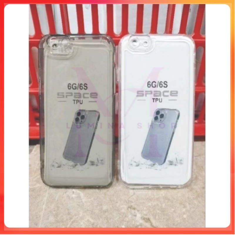 PROMO+COD Softcase Casing Clear Space iPhone 6/6G/6S Slikon transparan dan pelindung belakang hp+cam