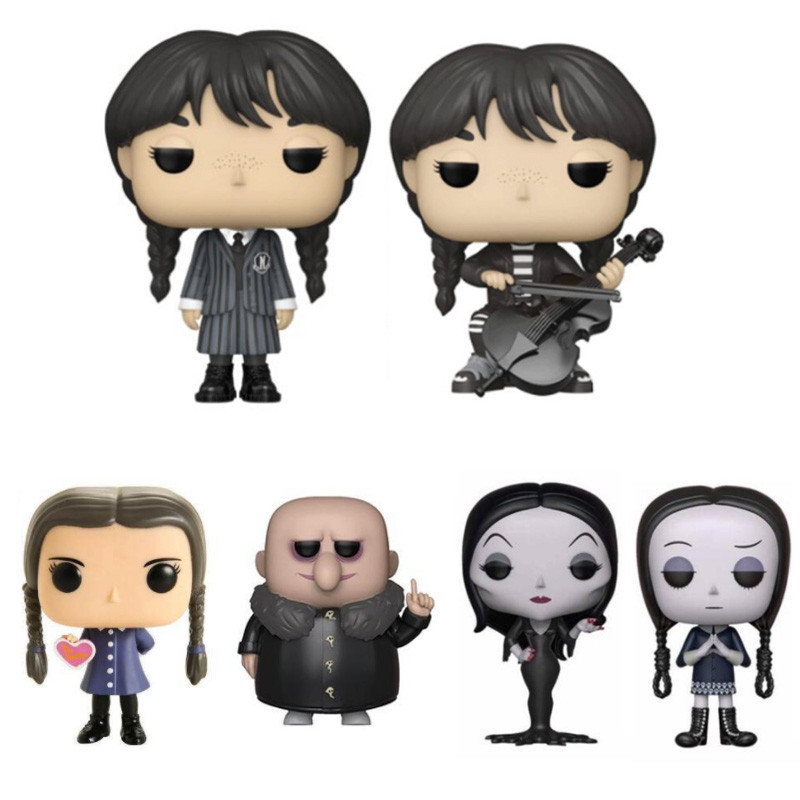 Addams Family Wednesday Addams Lur Uncle Fester Mortica Pugsley Vinyl Figure Toys