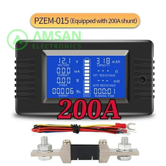 Battery analyzer peacefair PZEM-015 50A 100A 200A 300A - Host PZEM-015 Terlaris