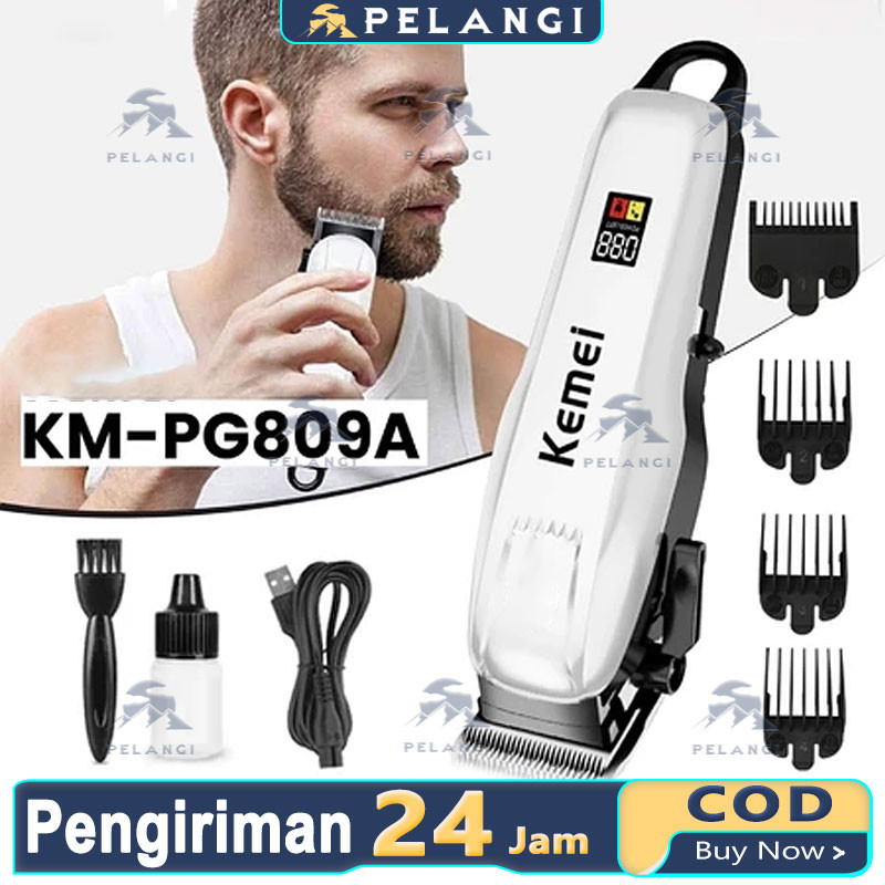 Original KEMEI 809A Alat Cukur Rambut Kemei KM 809A Mesin Cukur Cordless HAIR CLIPPER TRIMMER