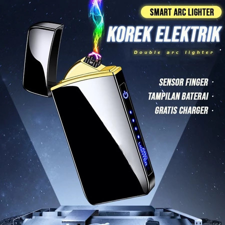 COD Korek Api Unik ELEKTRIK PLASMA USB LIGHTER DOUBLE ARC PEMATIK KOREK API USB DAPAT DICHARGE