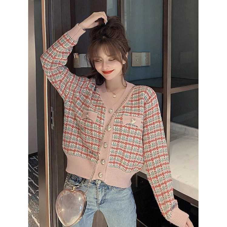 Meirong jaket outer pink wanita kekinian korean style kondangan simple elegan baju outer wanita crop