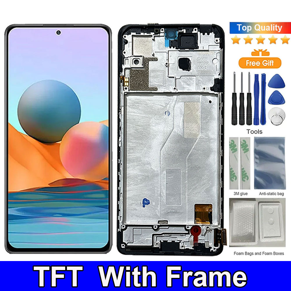 6.67" AMOLED For Xiaomi Redmi Note 10 Pro LCD splay, with Frame Tou Panel For Redmi Note10Pro M2101K