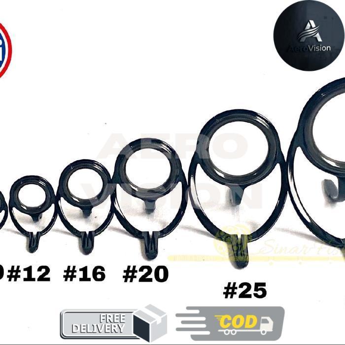 Ring Guide Fuji Kolongan Fuji Kaki 2 Harga Ecer Custom Joran - Hitam, #10