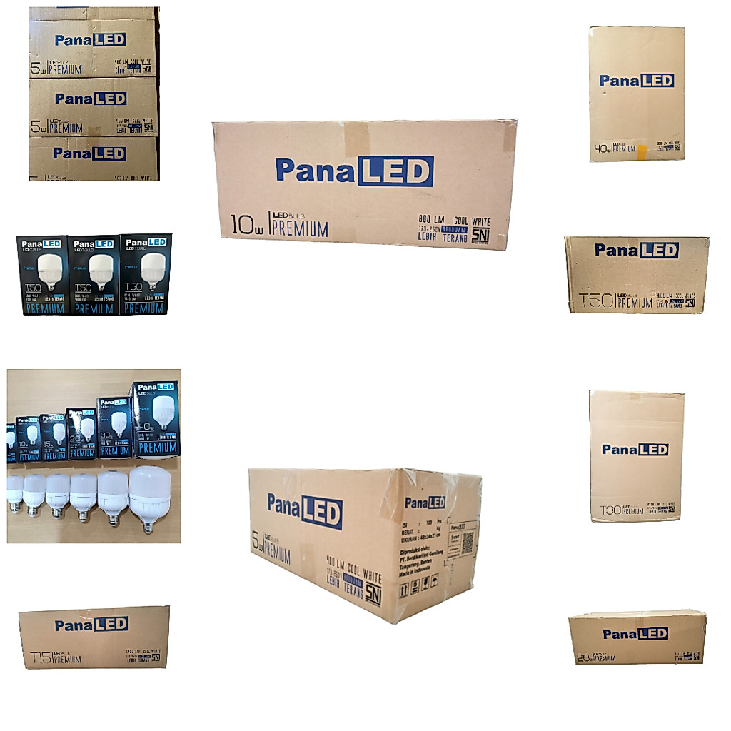 Grosir Panaled Premium 5W 10W 15W 20W 30W 40W 50W 1 DOS 1 KOLI ISI 100