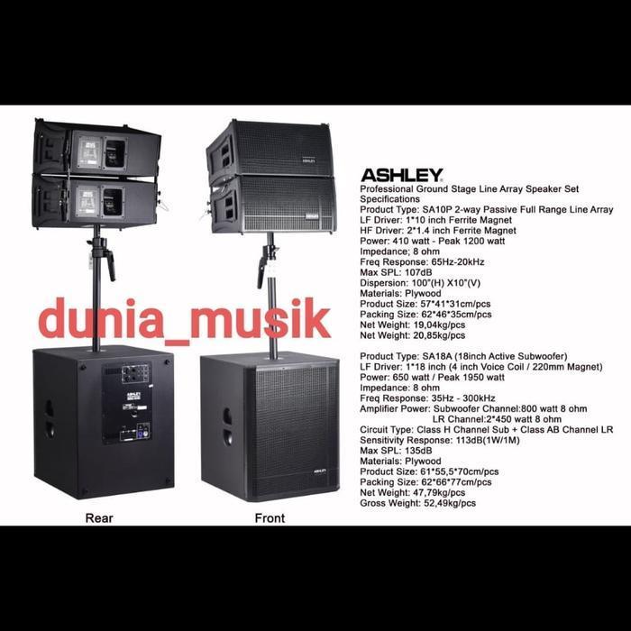 paket line array ashley sa18a sa10p original garansi ashley