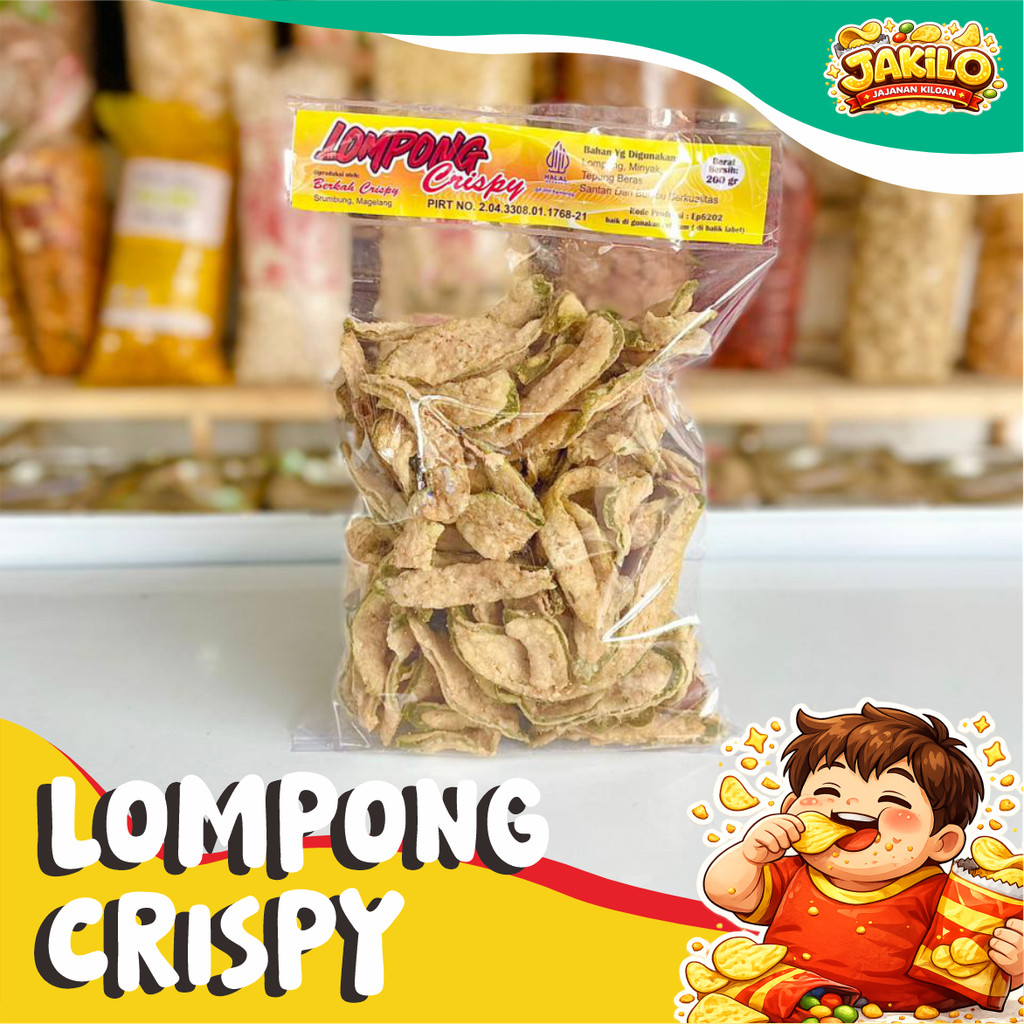 Kripik Lompong 200gr Keripik Batang Keladi Talas Renyah - JAKILO Jajanan Kiloan