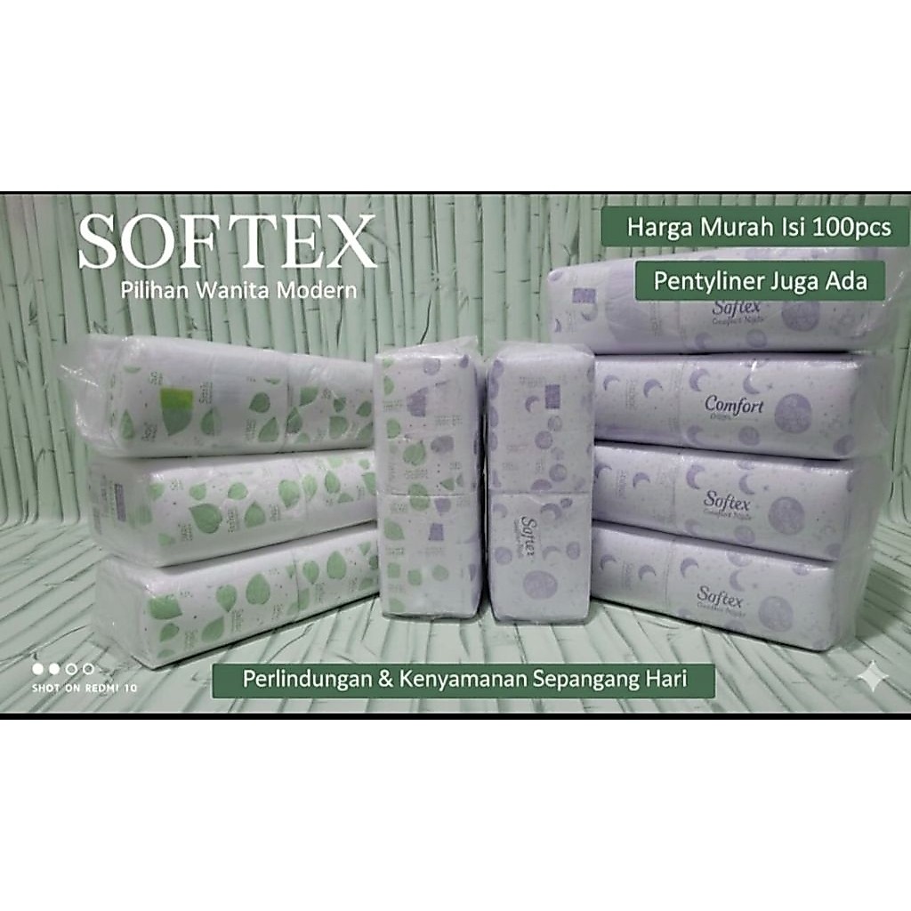 pembalut softex dan pantliyner non kemasan 75 sampai 100 pcs