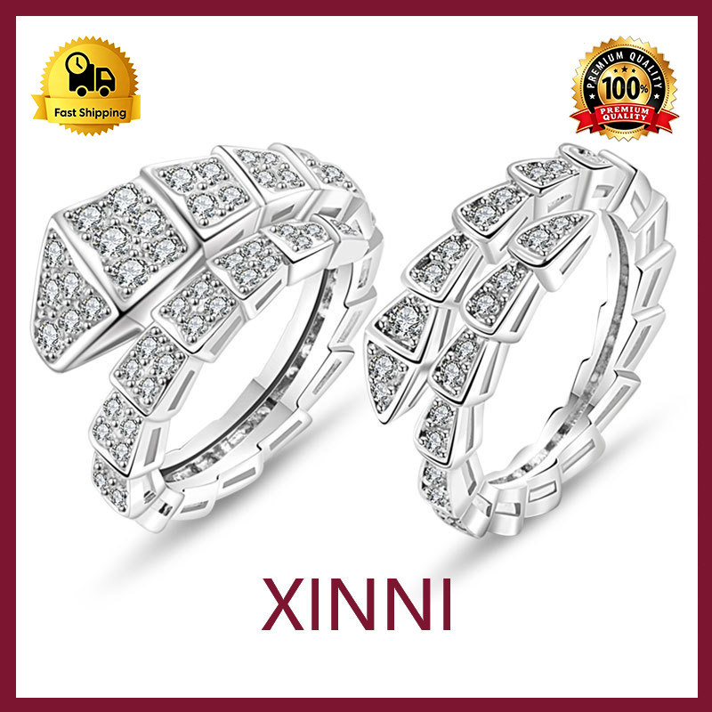 XINNI Rantai Tulang Selangka Bentuk Ular Mewah Ringan Merek Desainer Rantai Leher Elegan Anting Rumb