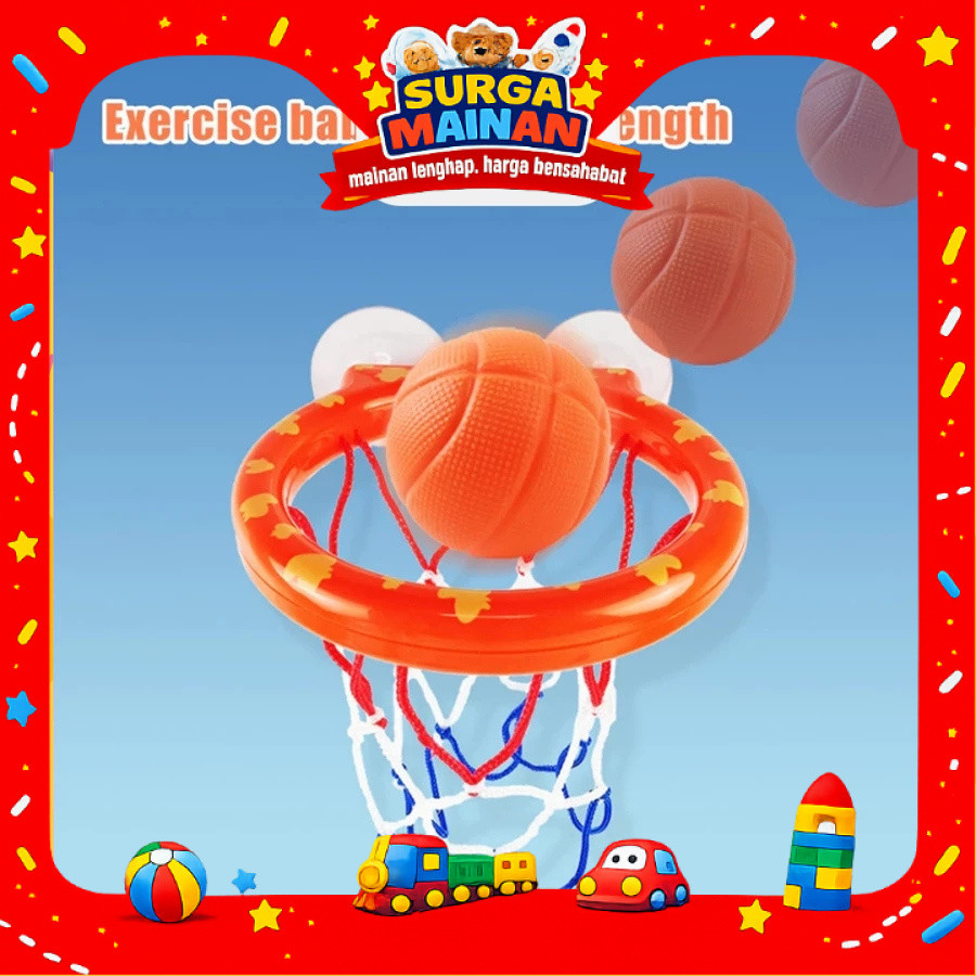 [SURGAMAINAN] [SMN506] Mini Ring Basket Bola Hoop Basketball Keranjang Sucker Dinding Tempel Mainan 