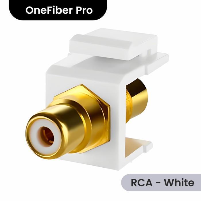 Coupler Keystone Jack Audio RCA Putih - OF166