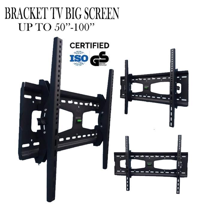 Bracket Braket Breket Tv 65 55 50 43 42 3 Inch Sharp Coocaa Changhong - 50-100 INCH