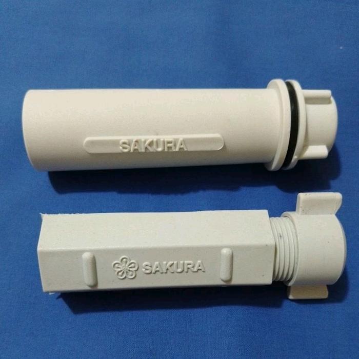 Simpel sumpal tutup bak mandi PVC 3/4 , 1 in. harga per pc - Putih/Biru, 1 in(bulat)