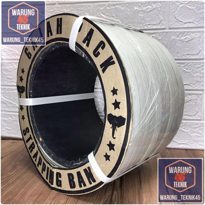 Plastik strapping straping band 15 mm berat 7 kg tali straping - Putih