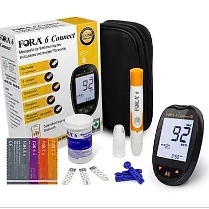 Alat Cek Darah 6in1 Multi 6 Parameter FORA Gula Kolesterol UA Keton HB
