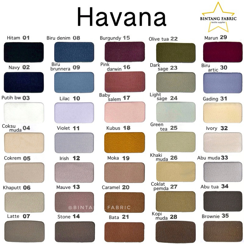 Bahan Kain Blazer Celana Gamis Havana Paulista Torino 0,5 meter