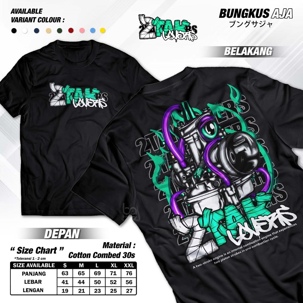 Kaos Racing 2 Stroke Lovers - Baju 2 Tak Engine Two Stroke Herex 2Stroke Fiz R Ninja Yamaha Rx King