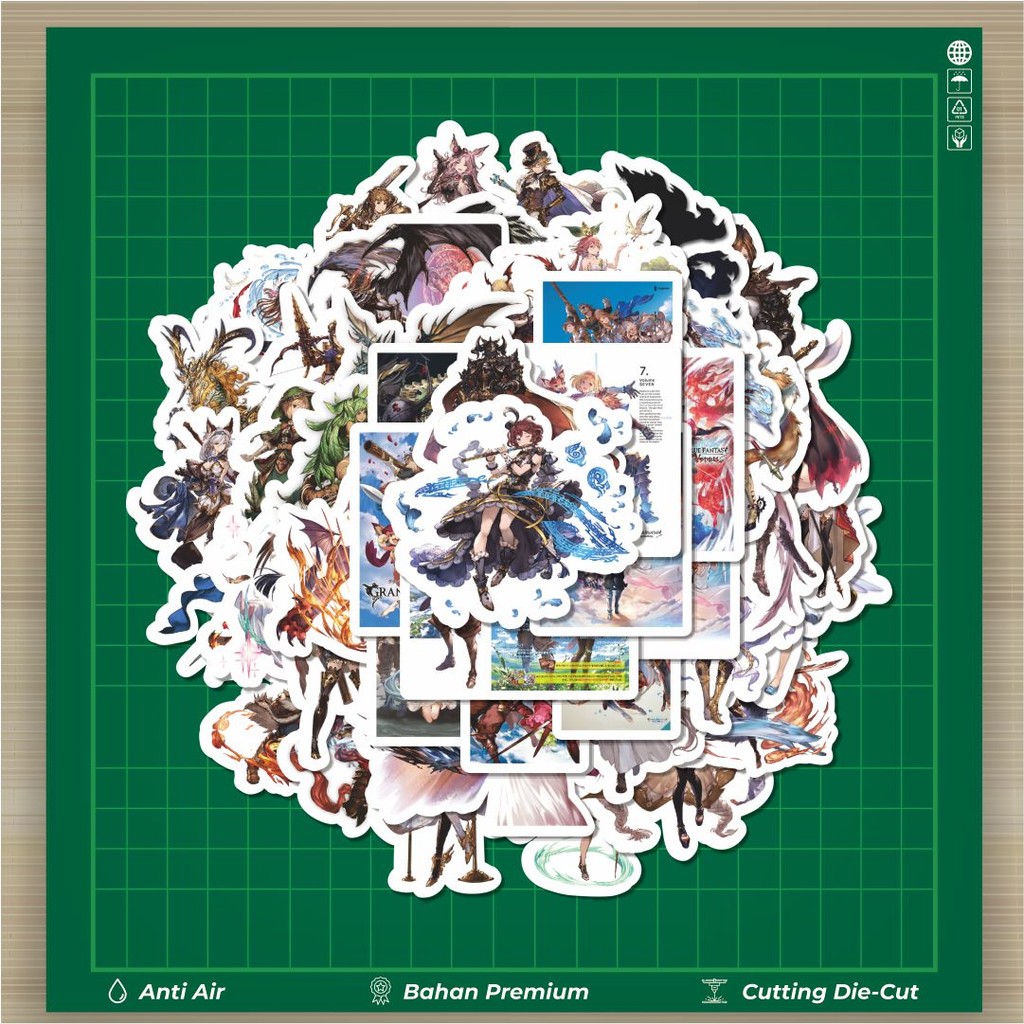 

HOT 50 PCS Stiker Game Granblue Fantasy Char Mix 7 Stiker Fashion Cars Decal Dingin Kartu Album Custom Vinyl Anti Air- Sticker Aesthetic Buku Journal Koper Casing HP Tablet Laptop Helm Motor Botol Minum