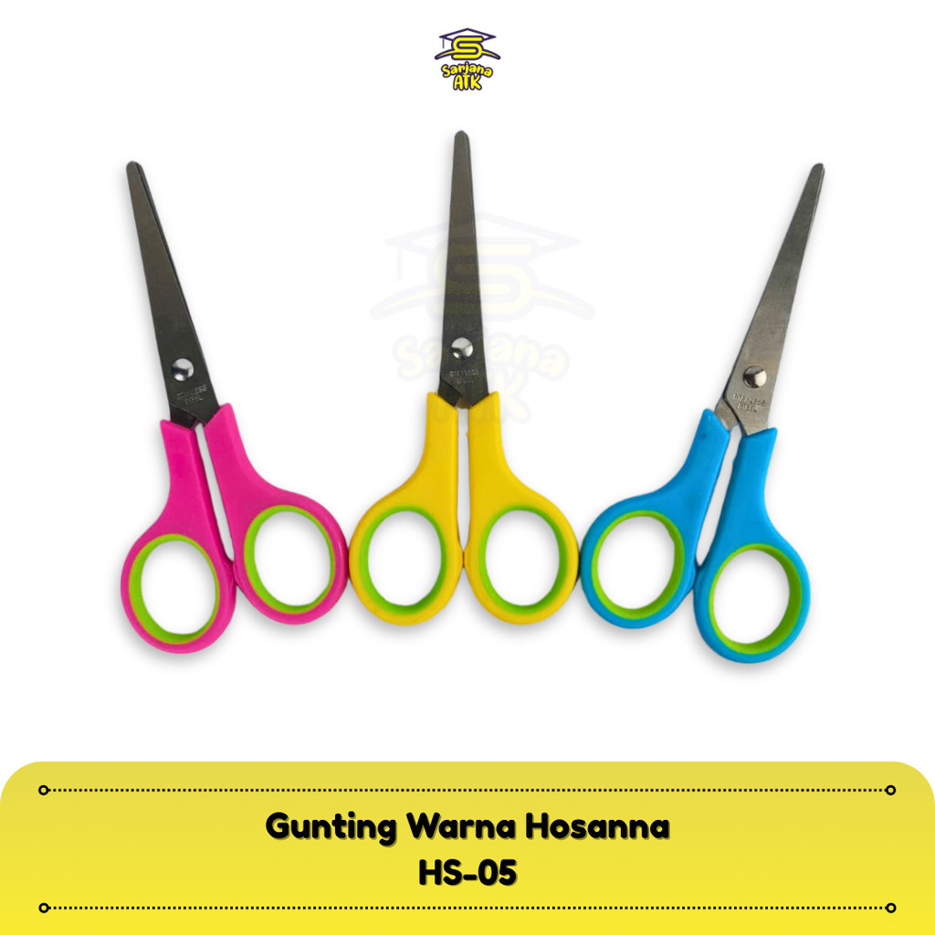 

HOSANNA Gunting Kertas Warna / Scissors Paper Ukuran Sedang HS-05