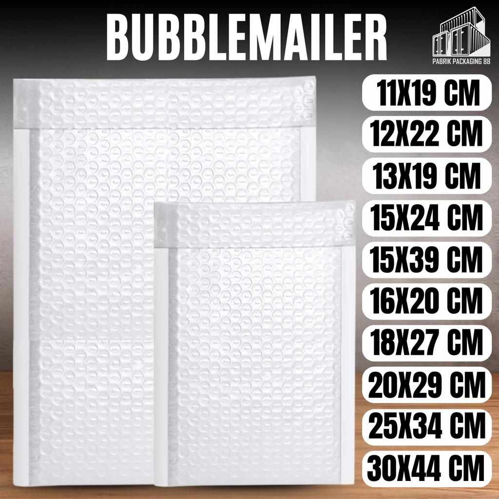 

Plastik Packing Bubble Mailer 11x15 - 30x40 | Kantong Polybubble Amplop Bubble Wrap