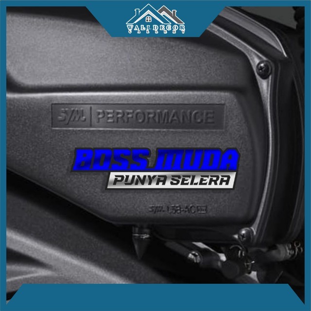 GALLERY STICKER EMBLEM MOTOR BOSS MUDA EMBLEM CUSTOM STIKER AKRILIK MIRROR EMBLEM MOTOR CUSTOM
