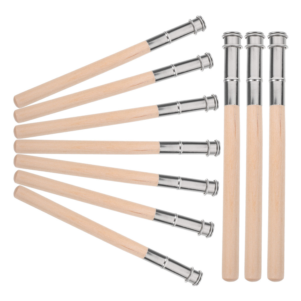 

10 Pcs Pencil Extender Crayon Extension For Office Write Tool Artist Accessory Art Supply Pen Holder Stationery Equipment Wood