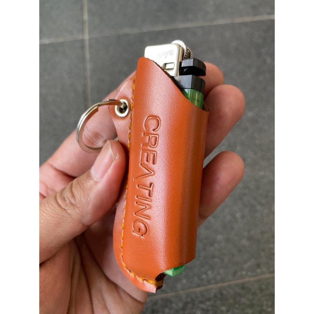 sarung korek keren kulit asli cover korek api elegan casing korek api wadah korek gantungan kunci ko