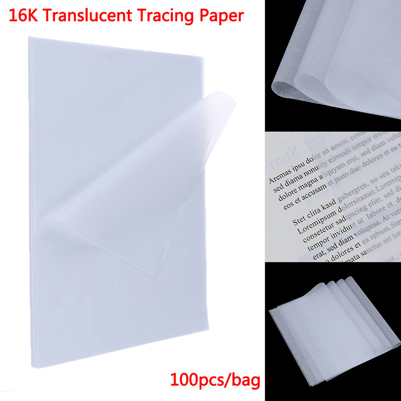 

100pcs Tracing Paper Translucent Craft Copying Calligraphy Drawing Writing Sheet