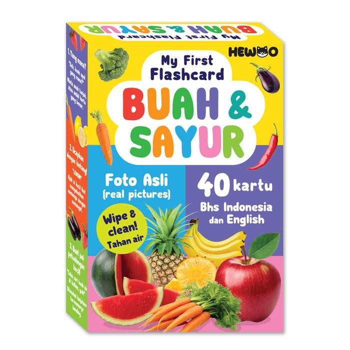 

My First Flashcard BUAH dan SAYUR (40 kartu - real pictures/foto) - kartu edukasi bayi pintar