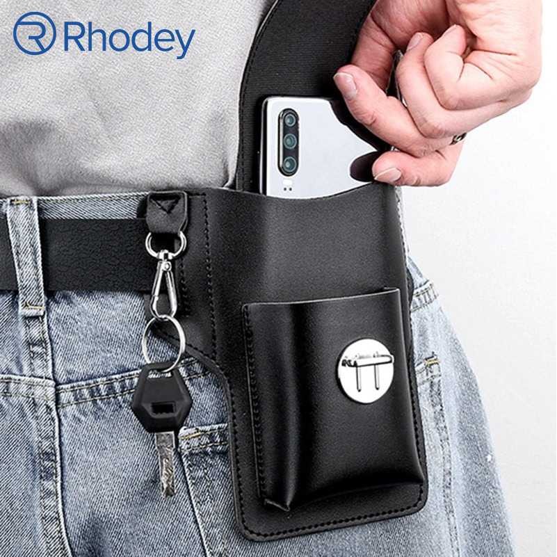 

Rhodey Tas Pinggang Sabuk Smartphone Holster PU Leather - FSN25 -HR