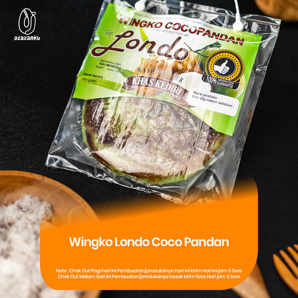 

Wingko Tjap Londo rasa Cocopandan Kue Basah Tradisional dengan Butter - Khas Kediri